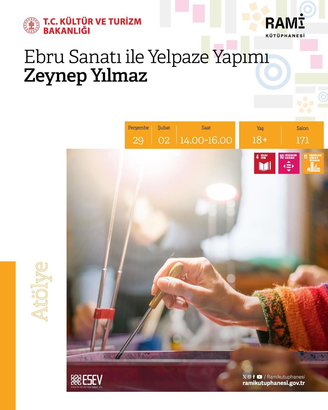 Rami Kütüphanesi - Ebsu Sanatı ile Yelpaze Yapımı Atölyesi: Zeynep Yılmaz